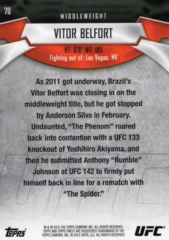2012 Finest UFC #70 Vitor Belfort Back