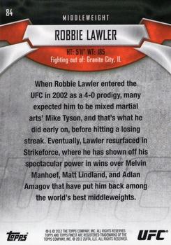 2012 Finest UFC #84 Robbie Lawler Back