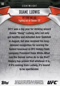 2012 Finest UFC #88 Duane Ludwig Back