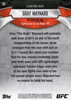 2012 Finest UFC #90 Gray Maynard Back