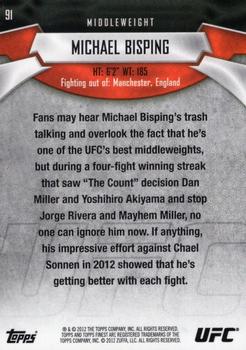 2012 Finest UFC #91 Michael Bisping Back