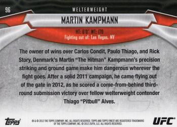 2012 Finest UFC #96 Martin Kampmann Back