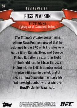 2012 Finest UFC #97 Ross Pearson Back