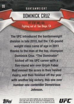 2012 Finest UFC #99 Dominick Cruz Back