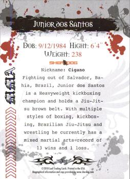 2010 Leaf MMA #2 Junior dos Santos Back