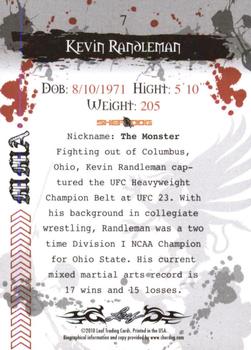 2010 Leaf MMA #7 Kevin Randleman Back