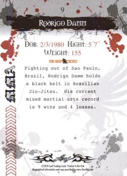 2010 Leaf MMA #9 Rodrigo Damm Back