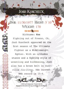 2010 Leaf MMA #15 Josh Koscheck Back