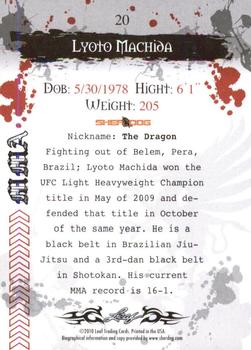 2010 Leaf MMA #20 Lyoto Machida Back