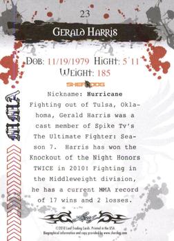 2010 Leaf MMA #23 Gerald Harris Back
