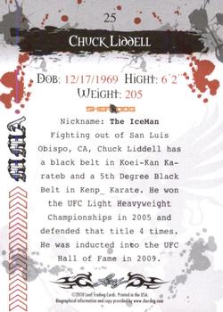 2010 Leaf MMA #25 Chuck Liddell Back