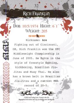 2010 Leaf MMA #32 Rich Franklin Back