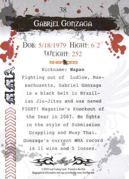 2010 Leaf MMA #38 Gabriel Gonzaga Back