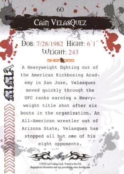 2010 Leaf MMA #60 Cain Velasquez Back