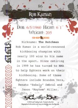 2010 Leaf MMA #86 Rob Kaman Back