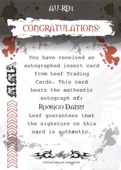 2010 Leaf MMA - Autographs Red #AU-RD1 Rodrigo Damm Back