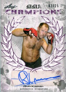 2010 Leaf MMA - Champions Autographs Purple #CH-RK1 Rob Kaman Front