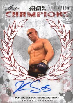 2010 Leaf MMA - Champions Autographs Red #CH-KS1 Krzysztof Soszynski Front