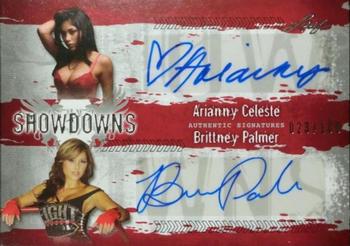 2010 Leaf MMA - Showdowns Dual Autographs Red #AC1/BP1 Arianny Celeste / Brittney Palmer Front
