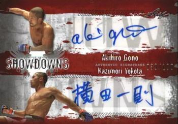 2010 Leaf MMA - Showdowns Dual Autographs Red #AG1/KY1 Akihiro Gono / Kazunori Yokota Front