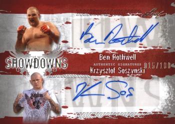2010 Leaf MMA - Showdowns Dual Autographs Red #BR1/KS1 Ben Rothwell / Krzysztof Soszynski Front