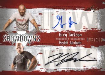2010 Leaf MMA - Showdowns Dual Autographs Red #GJ1/LG1 Greg Jackson / Leonard Garcia Front
