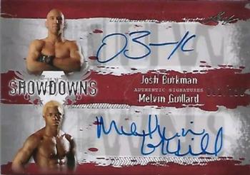 2010 Leaf MMA - Showdowns Dual Autographs Red #JB2/MG1 Josh Burkman / Melvin Guillard Front