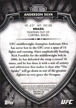 2012 Topps UFC Bloodlines #1 Anderson Silva Back