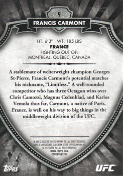 2012 Topps UFC Bloodlines #9 Francis Carmont Back