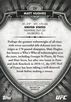 2012 Topps UFC Bloodlines #24 Matt Hughes Back