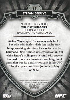 2012 Topps UFC Bloodlines #38 Stefan Struve Back