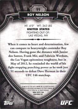 2012 Topps UFC Bloodlines #99 Roy Nelson Back