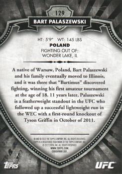 2012 Topps UFC Bloodlines #129 Bart Palaszewski Back