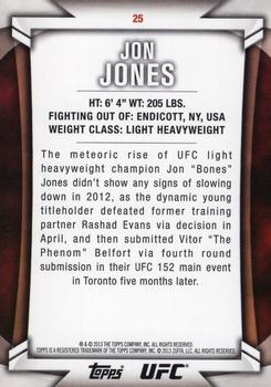 2013 Topps UFC Knockout #25 Jon Jones Back
