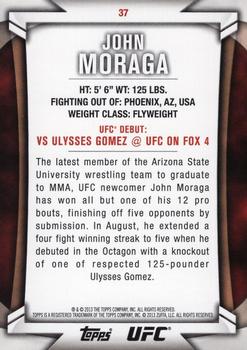 2013 Topps UFC Knockout #37 John Moraga Back