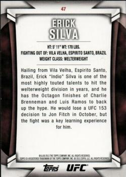 2013 Topps UFC Knockout #47 Erick Silva Back