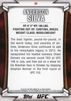 2013 Topps UFC Knockout #56 Anderson Silva Back
