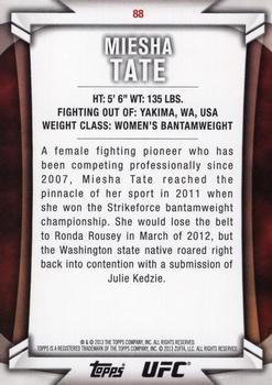 2013 Topps UFC Knockout #88 Miesha Tate Back