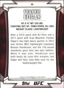 2013 Topps UFC Knockout #98 Frankie Edgar Back