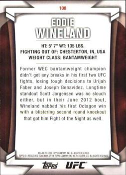 2013 Topps UFC Knockout #108 Eddie Wineland Back