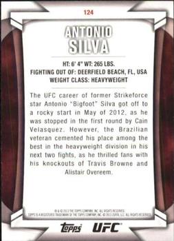 2013 Topps UFC Knockout #124 Antonio Silva Back