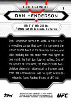 2013 Finest UFC #6 Dan Henderson Back