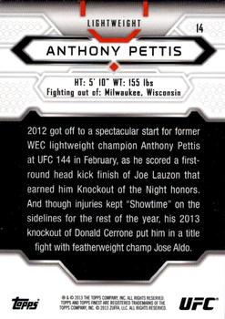 2013 Finest UFC #14 Anthony Pettis Back