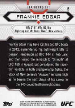 2013 Finest UFC #15 Frankie Edgar Back