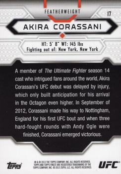 2013 Finest UFC #17 Akira Corassani Back