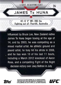 2013 Finest UFC #24 James Te Huna Back