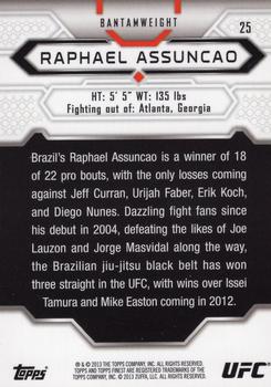 2013 Finest UFC #25 Raphael Assuncao Back