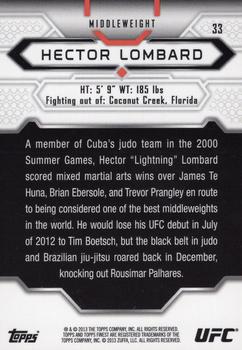 2013 Finest UFC #33 Hector Lombard Back