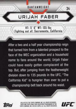 2013 Finest UFC #34 Urijah Faber Back