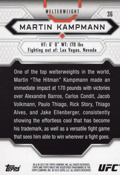 2013 Finest UFC #36 Martin Kampmann Back